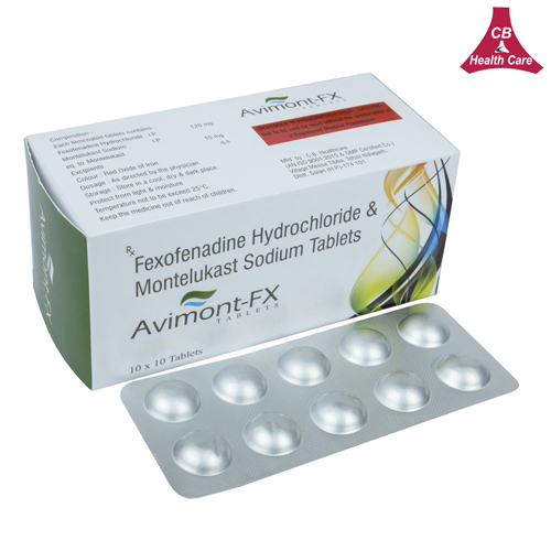 Fexofenadine Hydrochloride 120 mg + Montelukast 10 mg Tablets 