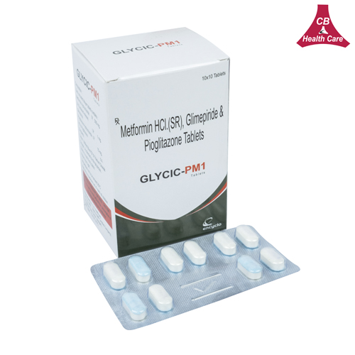 Glimepiride I.P. 1MG + Metformin Hydrochloride I.P.500 MG (Sustained release) Tablets 